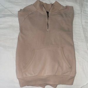 Light Tan Brown LA Hearts Quarter Zip